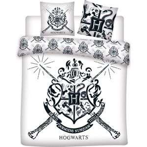 Harry Potter - Dekbedovertrek - Wit - Polyester - 240 x 220 cm