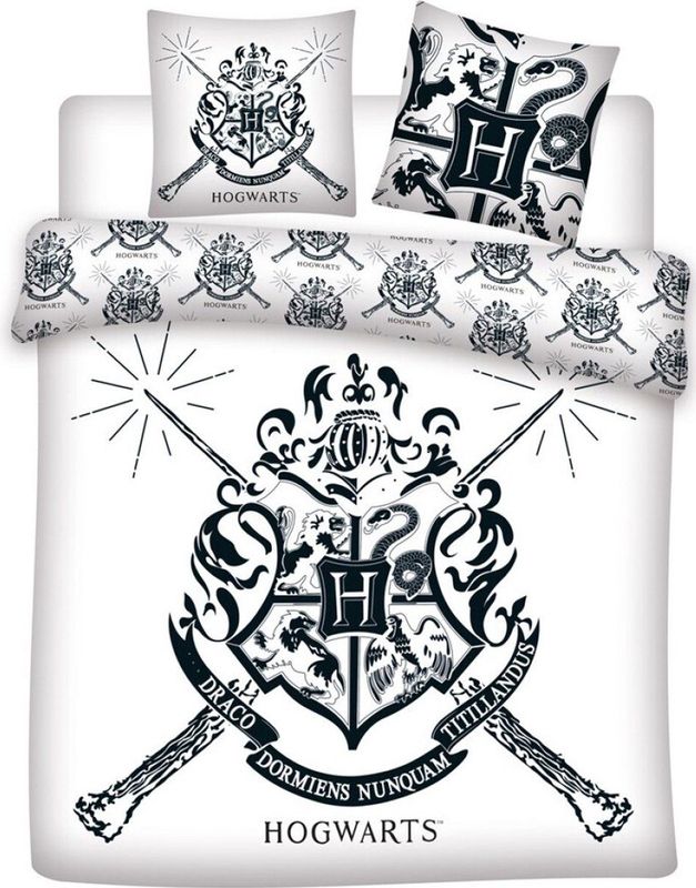 Harry Potter - Dekbedovertrek - Wit - Polyester - 240 x 220 cm