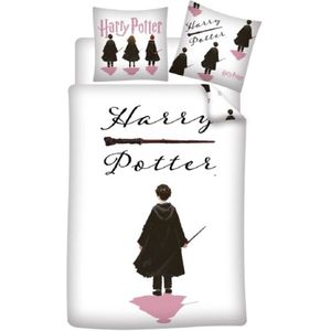 Harry Potter Dekbedovertrek Staf 140 x 200 cm - polykatoen