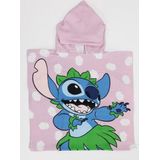 Stitch - Poncho - Roze - 100% Polyester