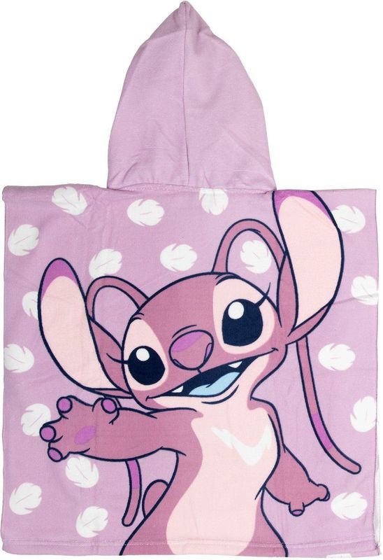 Stitch - Poncho - Roze - 100% Polyester