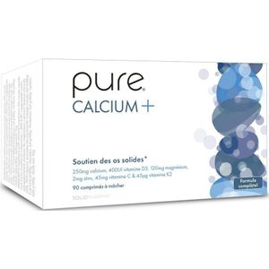 Voedingssupplement - Calcium - Vitamine D3 - Vitamine K2 - Comprimés à Croquer - Orange