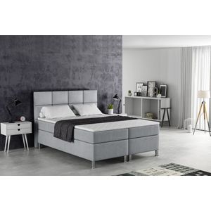 Meuba Home - Napoli Boxspring - Grijs - 160x200 - Binnen vering box - Met topper