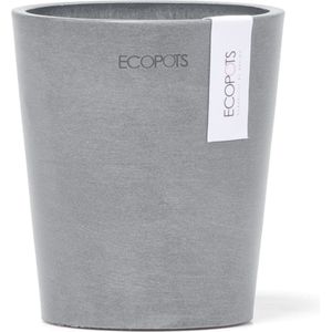 Ecopots Morinda Orchid 11 - Blue Grey - Ø11 x H12,5 cm - Ronde blauwgrijze bloempot / plantenpot met waterreservoir