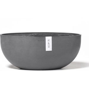 Ecopots Sofia Big 43 - Grey - 40,8 x 23,7 x H17,5 cm - Ovalen grijze bloempot / plantenpot met waterreservoir