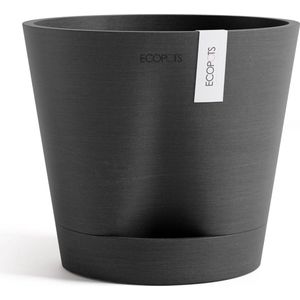 Ecopots Venice 2 20 Dark Grey - Bloempot voor binnen & buiten - Gerecycled materiaal - Ø 20 x H 17.5 cm