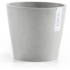 Ecopots Amsterdam 20 - White Grey - Ø20 x H17,1 cm - Ronde witgrijze bloempot