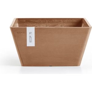 Ecopots Berlin 30 - Terra - 31,2 x H15,7 cm - Vierkante terrakleurige bloempot / plantenbak