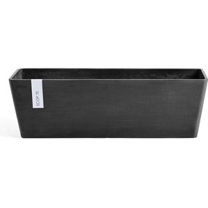 Ecopots Bruges 66 - Dark Grey - 65,3 x 16,3 x H17 cm - Rechthoekige donkergrijze bloempot / plantenbak