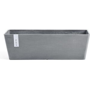 Ecopots Bruges 66 - Blue Grey - 65,3 x 16,3 x H17 cm - Rechthoekige blauwgrijze bloempot / plantenbak