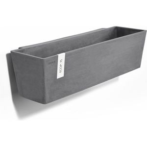 Ecopots Manhattan Wall 55 - Grey - 55 x 17,2 x H15,3 cm - Rechthoekige grijze bloempot / plantenbak met waterreservoir