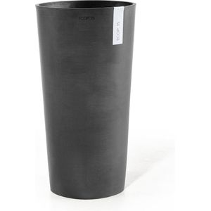 Ecopots Amsterdam Extra High 90 - Dark Grey - Ø49,8 x H91 cm - Ronde donkergrijze bloempot / plantenpot