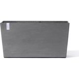 Ecopots Paris Wheels 100 - Grey - 100,5 x 39,6 x H51,8 cm - Rechthoekige grijze bloempot / plantenbak op wielen