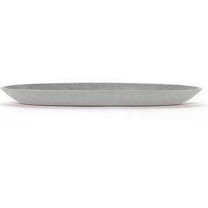Ecopots Saucer Oval White Grey