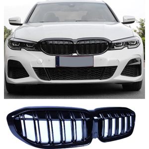 Grill geschikt voor BMW 3 serie G20 - G21 glanzend zwart 2018+