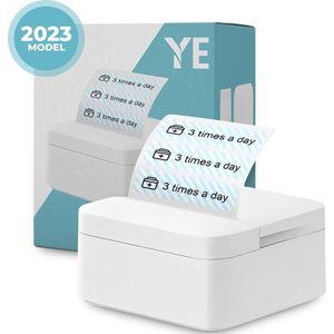 YE® Labelprinter Pro 2024 - Labelmaker - Lettertang - Labelwriter - Draadloze Printer - Etiketten Printer - Inclusief Labelrol - Bluetooth - Android en iOS App - Nederlandse Handleiding