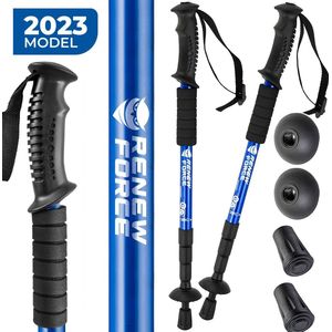 Ye - Nordic Walking - Anti-Schock Functie - Telescopisch Verstelbaar 65-140 cm - Complete Set - Zwart