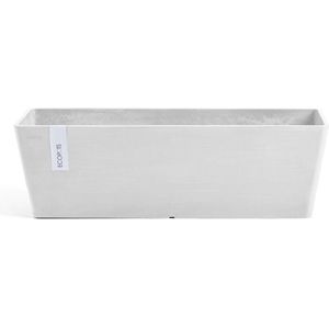 Ecopots Bruges 65 - Pure White - 65 x 17 x H17 cm - Rechthoekige witte bloempot / plantenbak