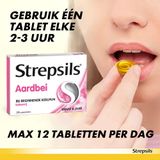 Strepsils Keelverzorging Aardbei Suikervrij - 24 tabletten