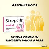 Strepsils Keelverzorging Aardbei Suikervrij - 24 tabletten