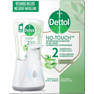 Dettol - Handzeep - Automatische Zeepdispenser - No Touch - met navulling Hydraterende Aloë Vera 250ml - Antibacterieel