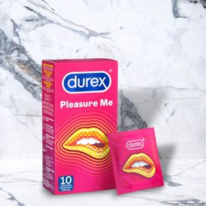 Durex - Condooms Pleasure Me - Met Ribbels en Noppen voor Extra Stimulatie - 10 stuks