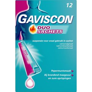 Gaviscon - Duo - Maagtabletten - 12 Sachets - Geneesmiddel