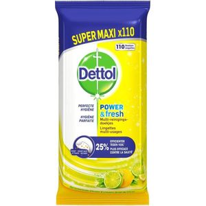 Dettol - Power & Fresh - Multi-Reinigingsdoekjes - Citrus - Zonder Bleekmiddel