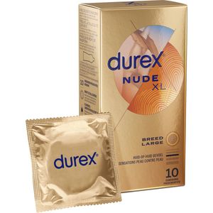 Durex - 10 XL nude condooms - Huid op Huid Gevoel - Extra Dun