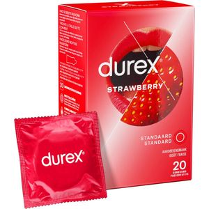 Durex Condooms - Met Aardbeiensmaak - Maxi Pack - 20 Stuks