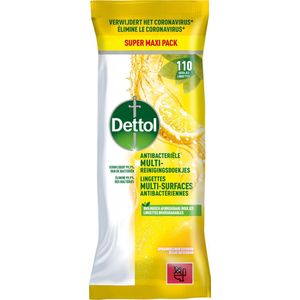 Dettol - Power & Fresh - Multi Reinigingsdoekjes - Citrusgeur - 110 Stuks