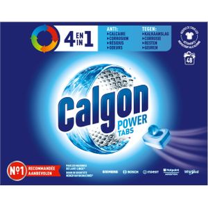 Calgon 4-in-1 antikalktablet, beschermt en houdt je wasmachine schoon – verpakking met 48 planken