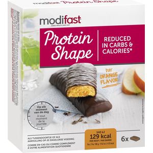 Modifast Protein Shape Reep Pure Chocolade & Sinaasappel 6 x 31 gr