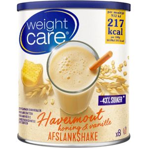 Weight Care Havermout afslankshake honing & vanille - 1 blik 440 gr
