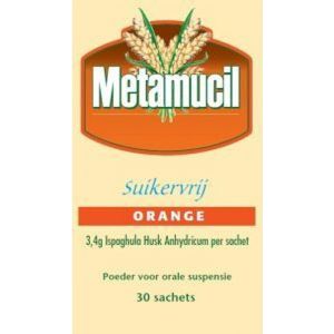 Metamucil Orange 3,4g Suikervrij - 1 x 30 sachets