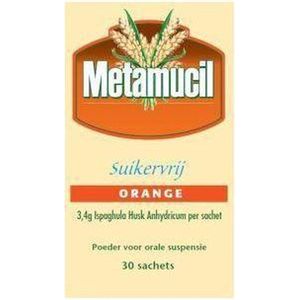 Metamucil Orange suikervrij 30 sachets