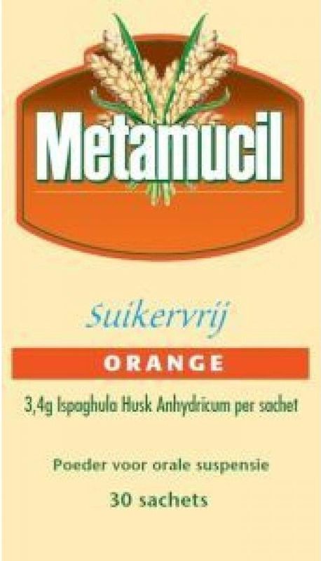 Metamucil Orange 3,4g Suikervrij - 1 x 30 sachets
