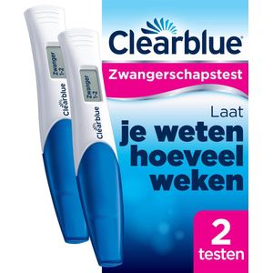 Clearblue Zwangerschapstest Digitaal met Wekenindicator - 2 zelftesten