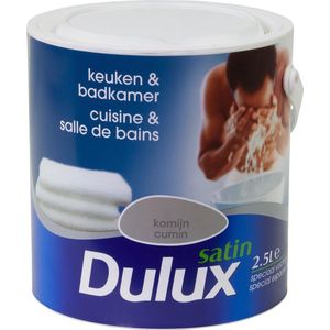Uitverkoop - Dulux Keuken & Badkamer Verf - Komijn - Satin - 2.5L