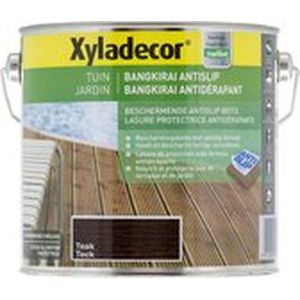 Xyladecor Bangkirai Antislip Houtbeits - Teak - Satin - 2,5L