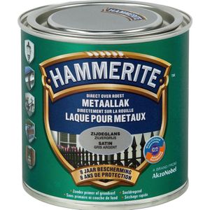Hammerite Metaallak Zijdeglans - Zilvergrijs - 0,25 L