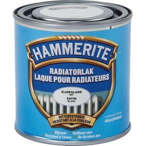 Hammerite Radiatorlak - Satin - Wit - 0.25L