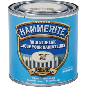 Hammerite Radiatorlak - Satin - RAL 9010 - 0.25L