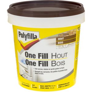 Polyfilla One Fill Hout - Wit - 500 ML