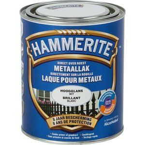 Hammerite Metaallak - Hoogglans - Wit - 0.75L