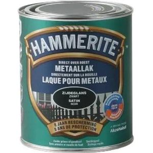 Hammerite Metaallak - Satin - Zwart - 0.75L