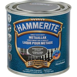 Hammerite Metaallak - Structuur - Lei Zwart - 0.25L