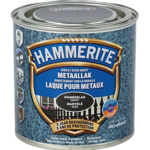 Hammerite Metaallak - Hamerslag - Zwart - 0.25L