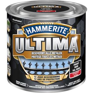 Hammerite Ultima - Hoogglans - Zwart - 0.25L