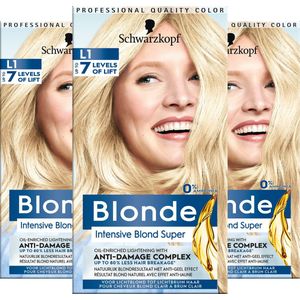 Schwarzkopf Blonde Haarverf L1 Intensive Blond Super x 3